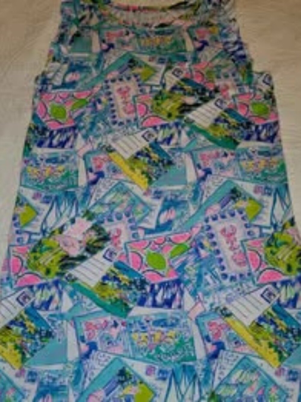 Lilly Pulitzer Greetings From the Beach Sleeveless Summer Dress Size Large